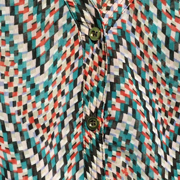 Olive & Oak multi-colored short sleeve top - Picture 3 of 6